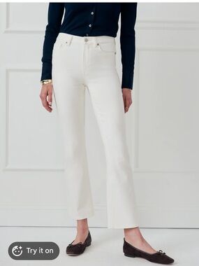 J.McLaughlin Elvira Natural Cream Stretch Bootcut Jeans Size 12‎